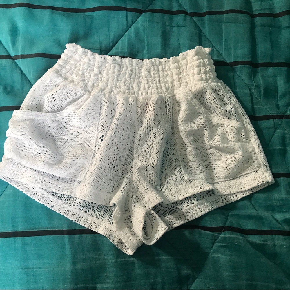 Lace Swim Shorts CoverUp
